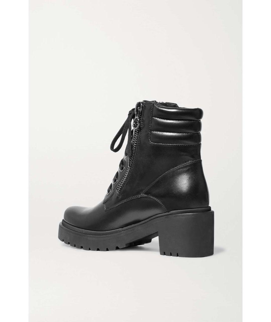 MONCLER Черные кожаные ботинки, фото 3