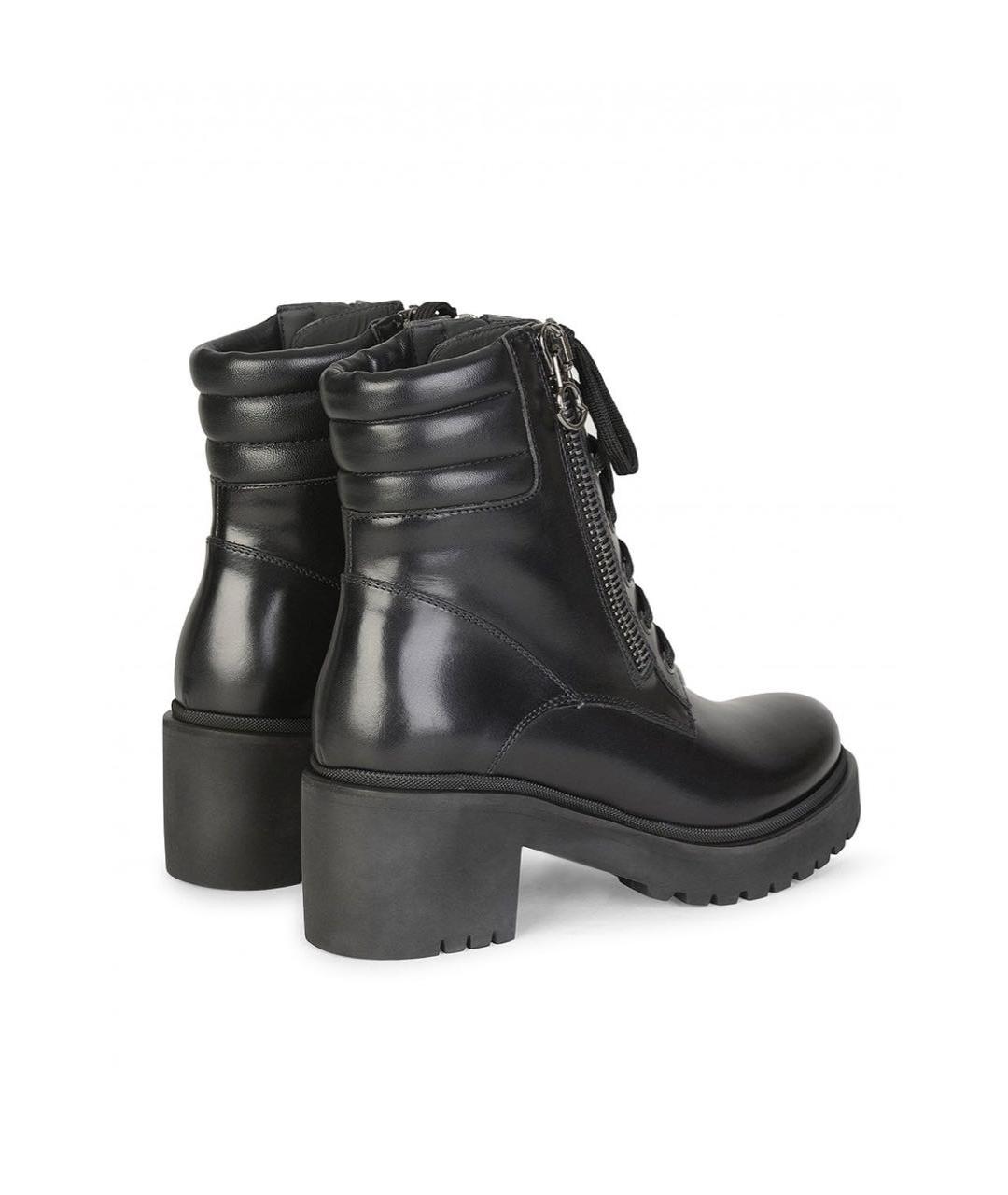 MONCLER Черные кожаные ботинки, фото 4