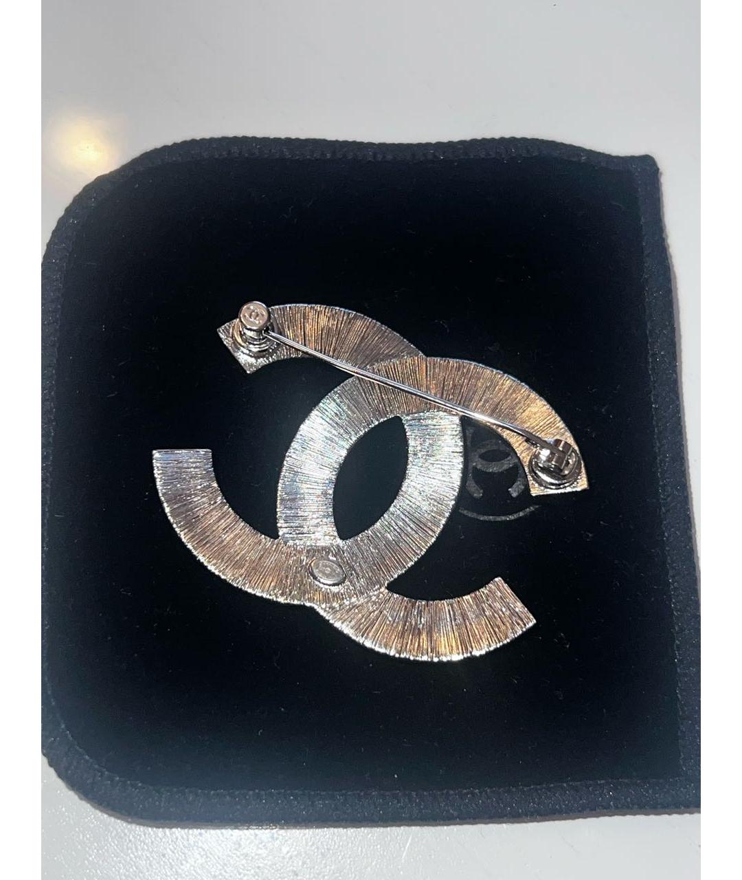 CHANEL Серебряная металлическая булавка / брошь, фото 2