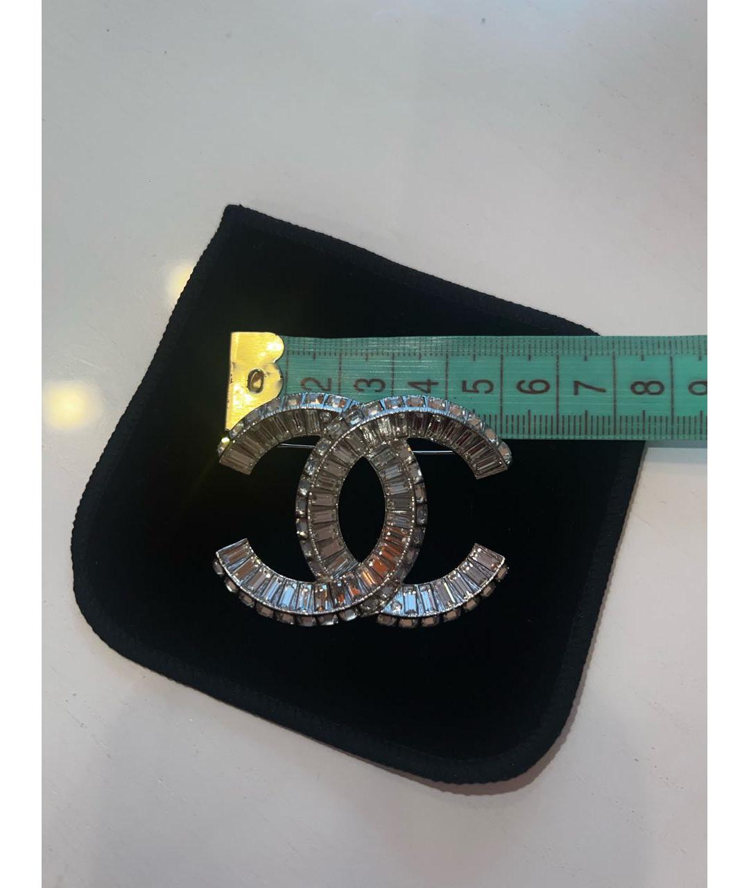 CHANEL Серебряная металлическая булавка / брошь, фото 4