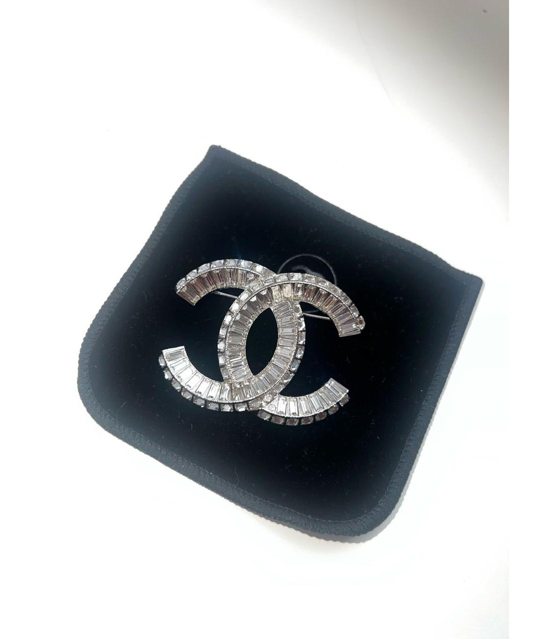 CHANEL Серебряная металлическая булавка / брошь, фото 6