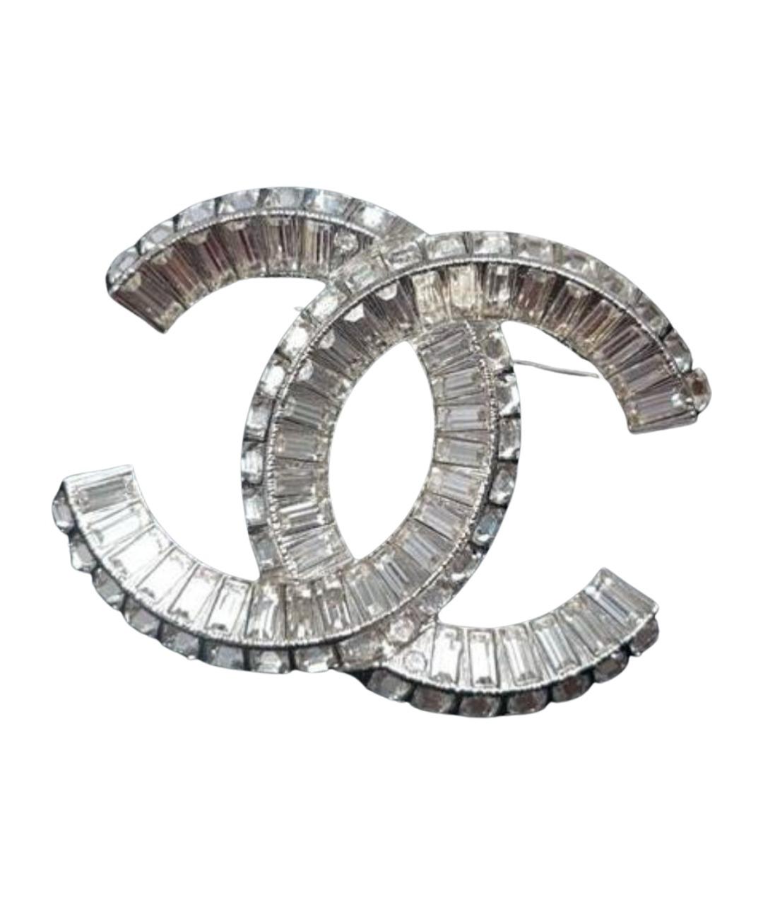 CHANEL Серебряная металлическая булавка / брошь, фото 1