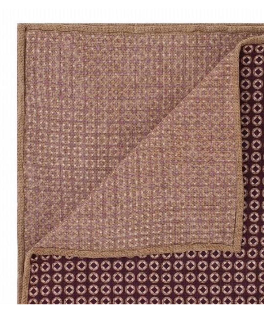 BRUNELLO CUCINELLI Коричневый шелковый платок, фото 3