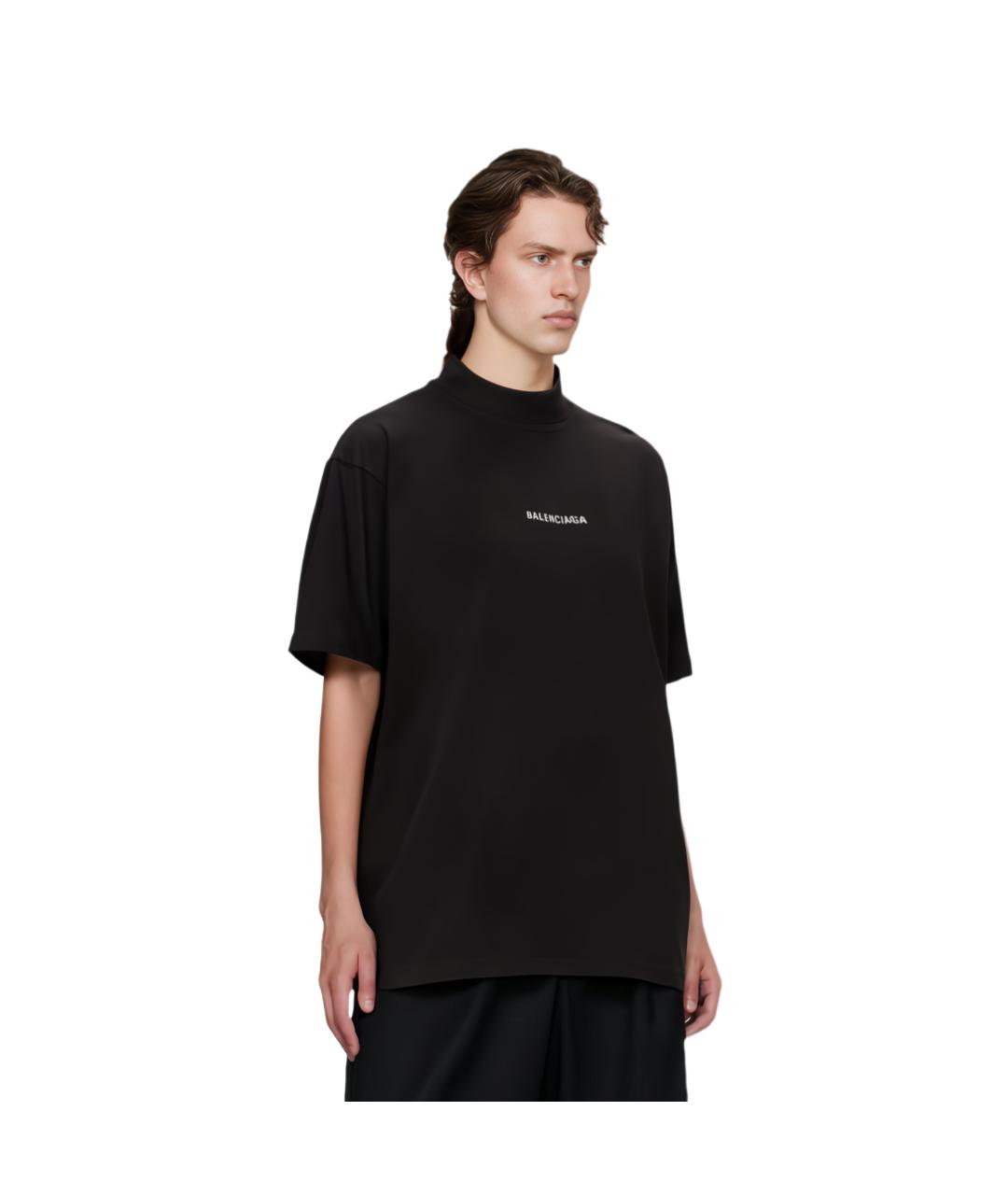 BALENCIAGA Черная футболка, фото 5