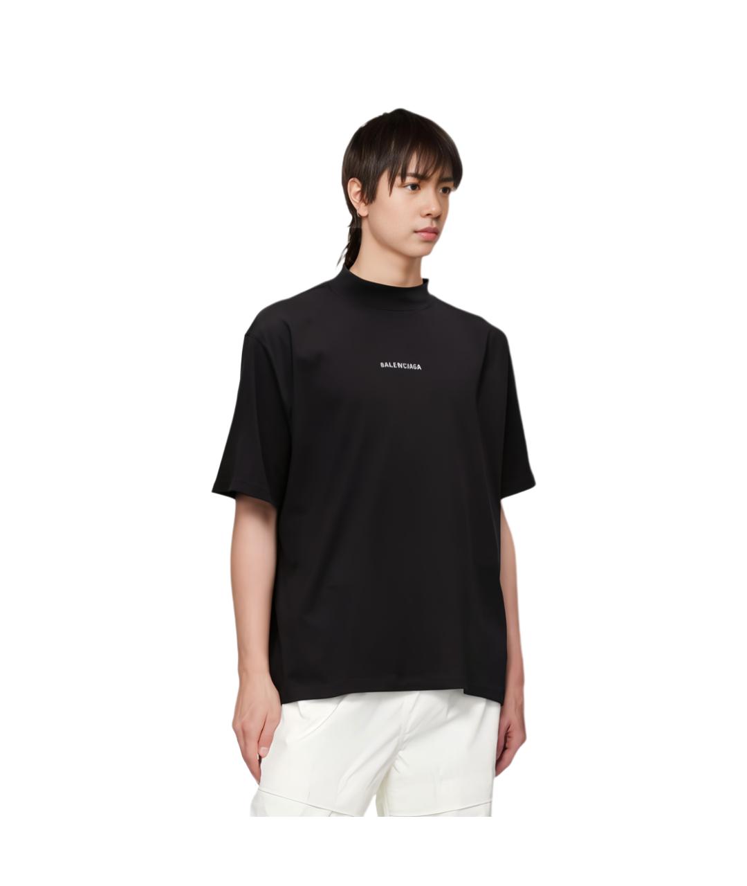 BALENCIAGA Черная футболка, фото 4