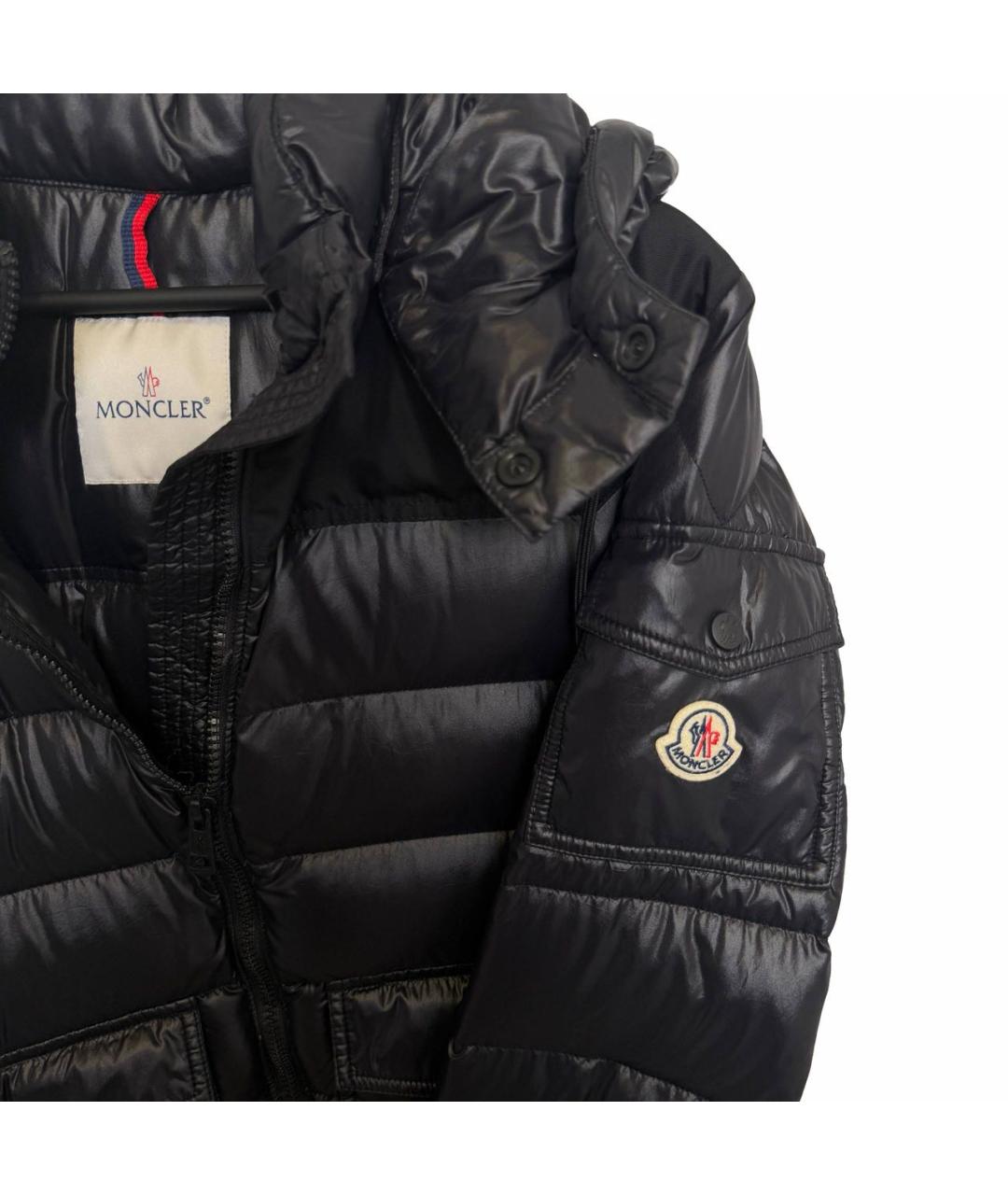 MONCLER Черный пуховик, фото 2
