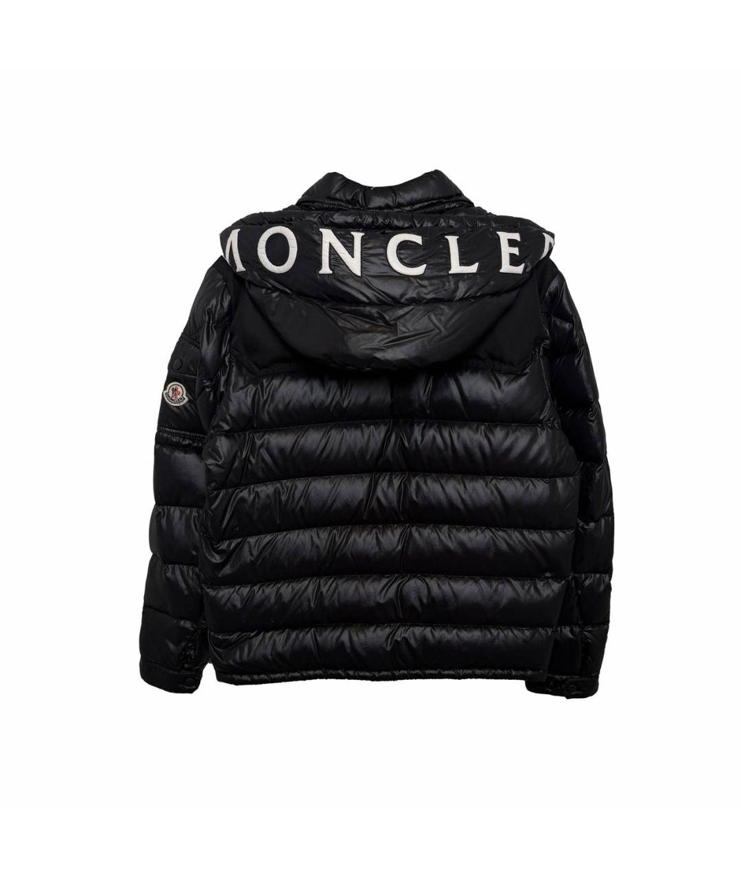 MONCLER Черный пуховик, фото 3