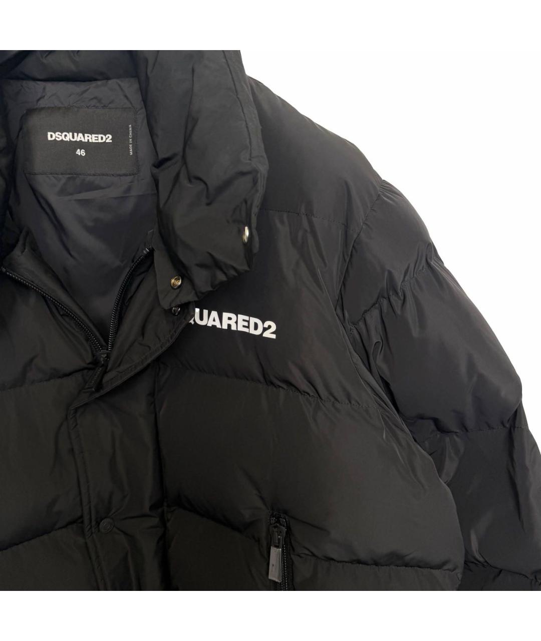 DSQUARED2 Черный полиэстеровый пуховик, фото 2