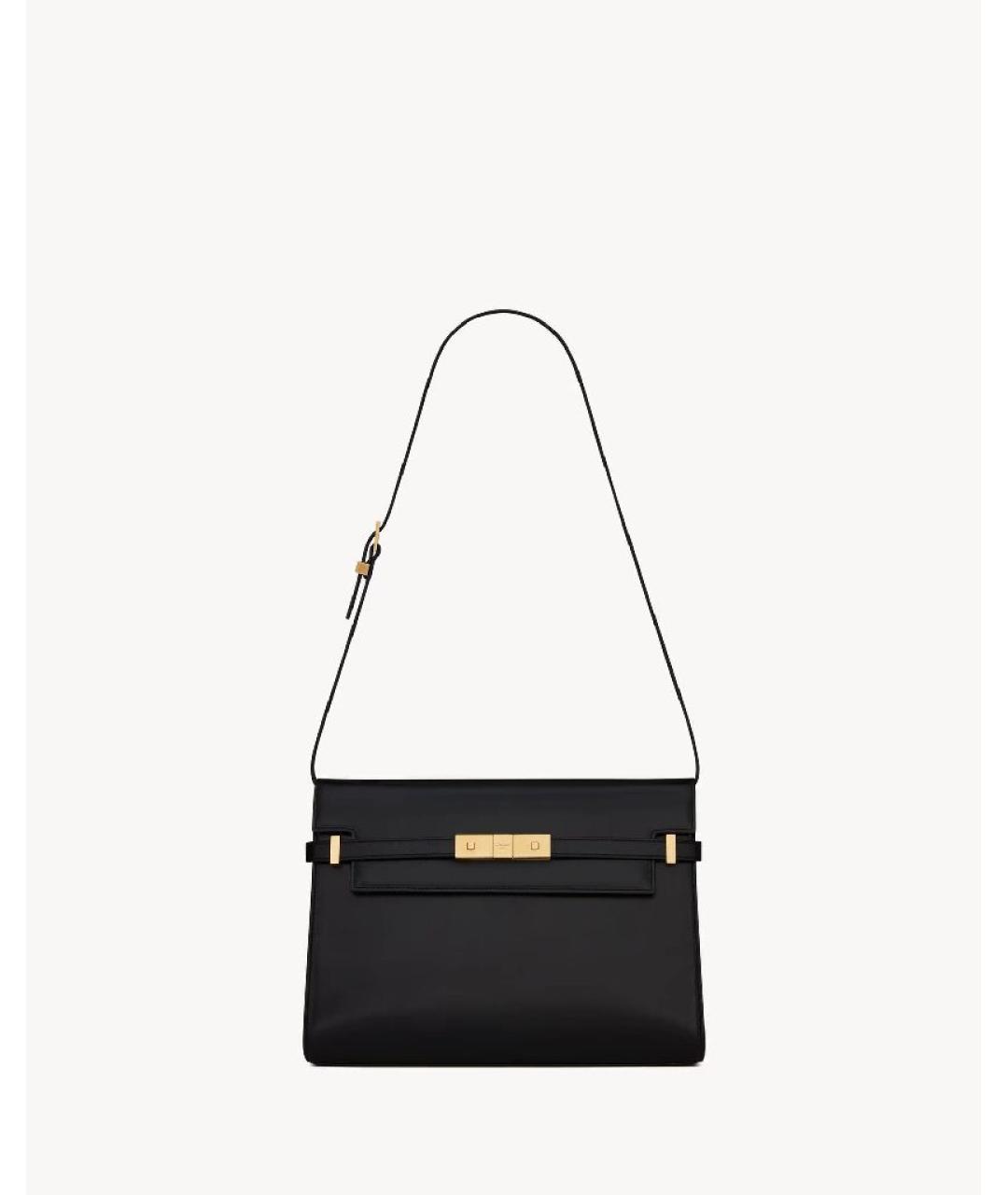 SAINT LAURENT Черная кожаная сумка через плечо, фото 8