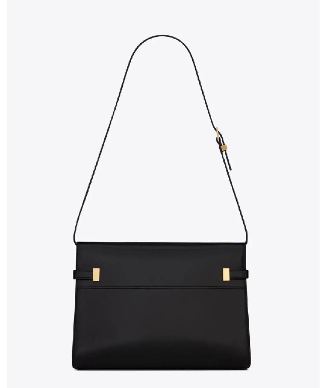 SAINT LAURENT Черная кожаная сумка через плечо, фото 3