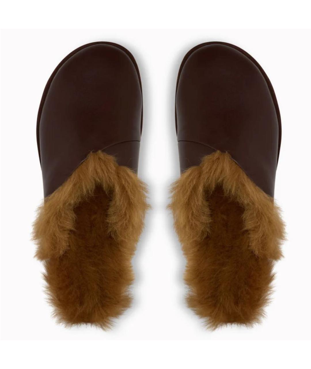 NEOUS Коричневые кожаные мюли, фото 2