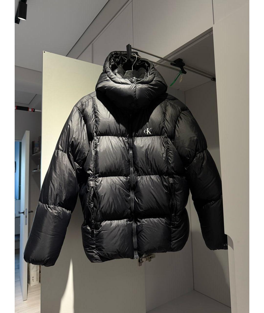 CALVIN KLEIN Черная синтетическая куртка, фото 6