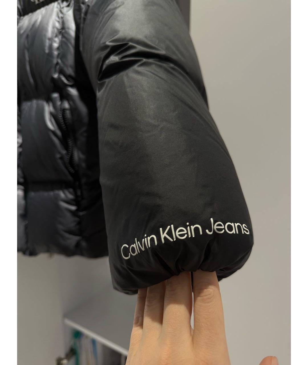 CALVIN KLEIN Черная синтетическая куртка, фото 3