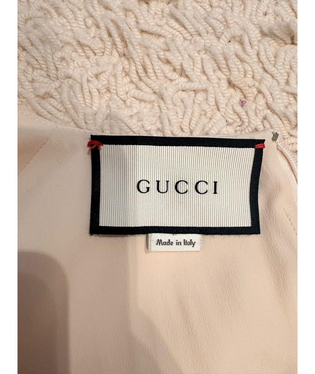 GUCCI Бежевое шерстяное повседневное платье, фото 7