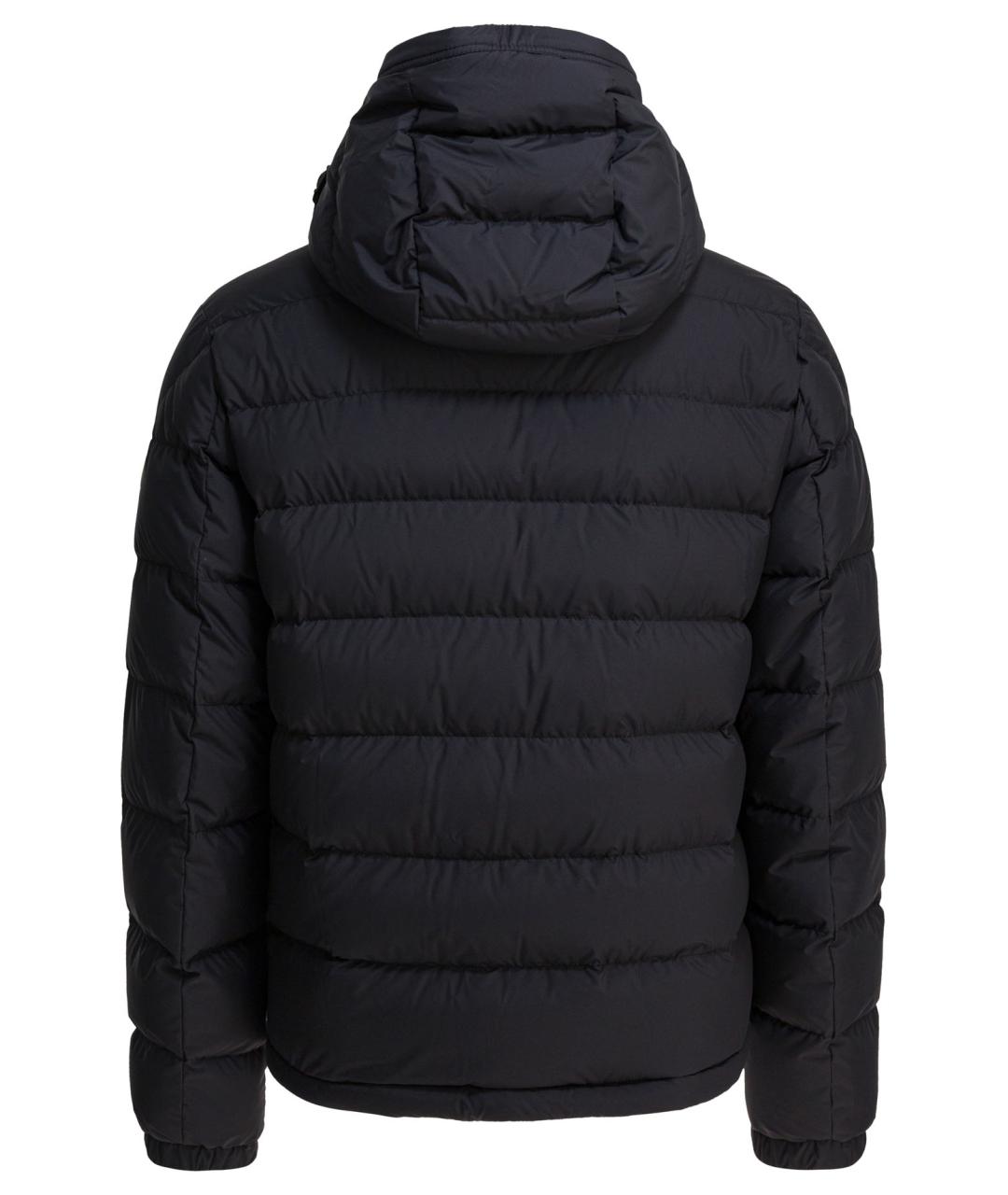 MONCLER Черный полиэстеровый пуховик, фото 2