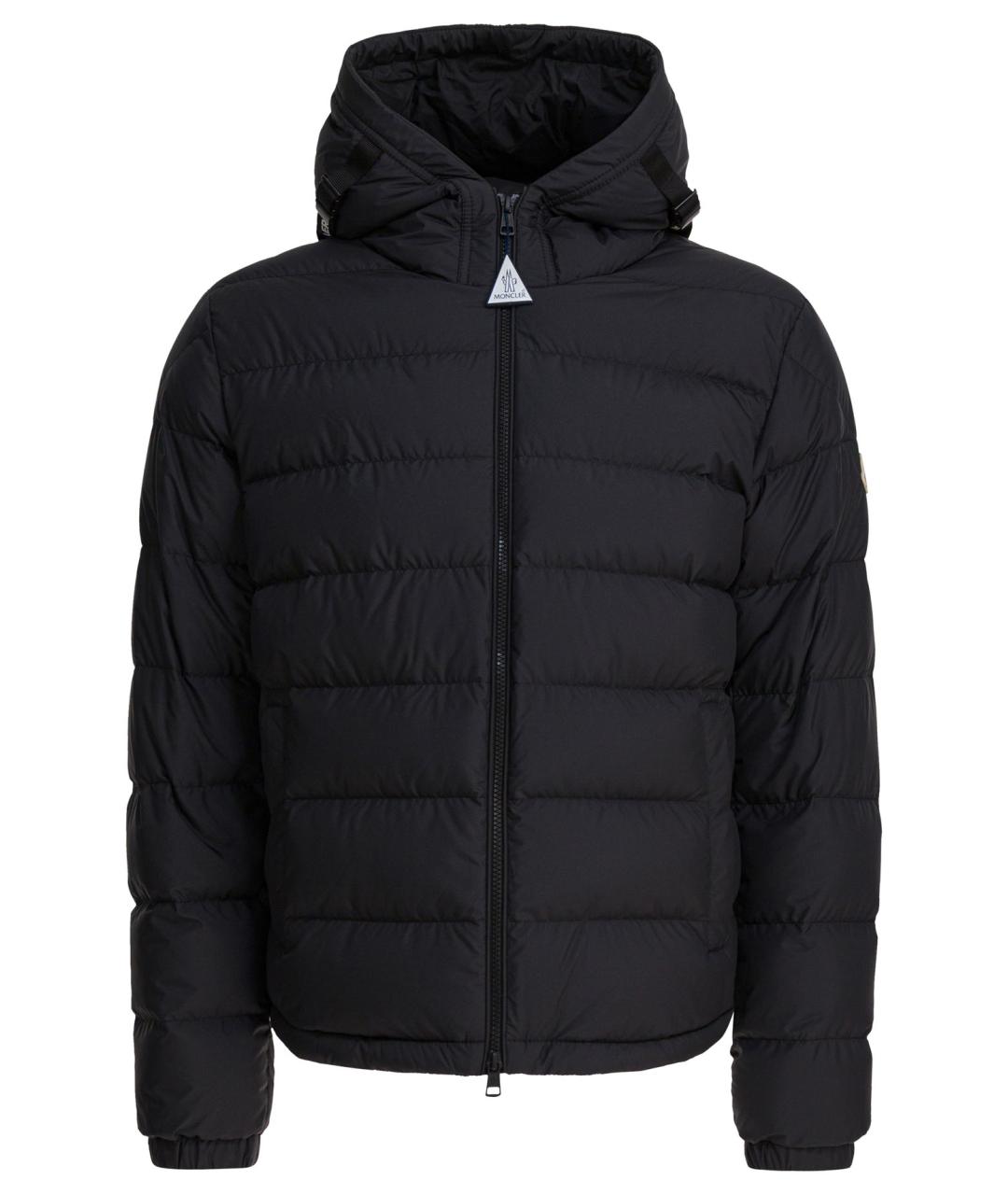 MONCLER Черный полиэстеровый пуховик, фото 1