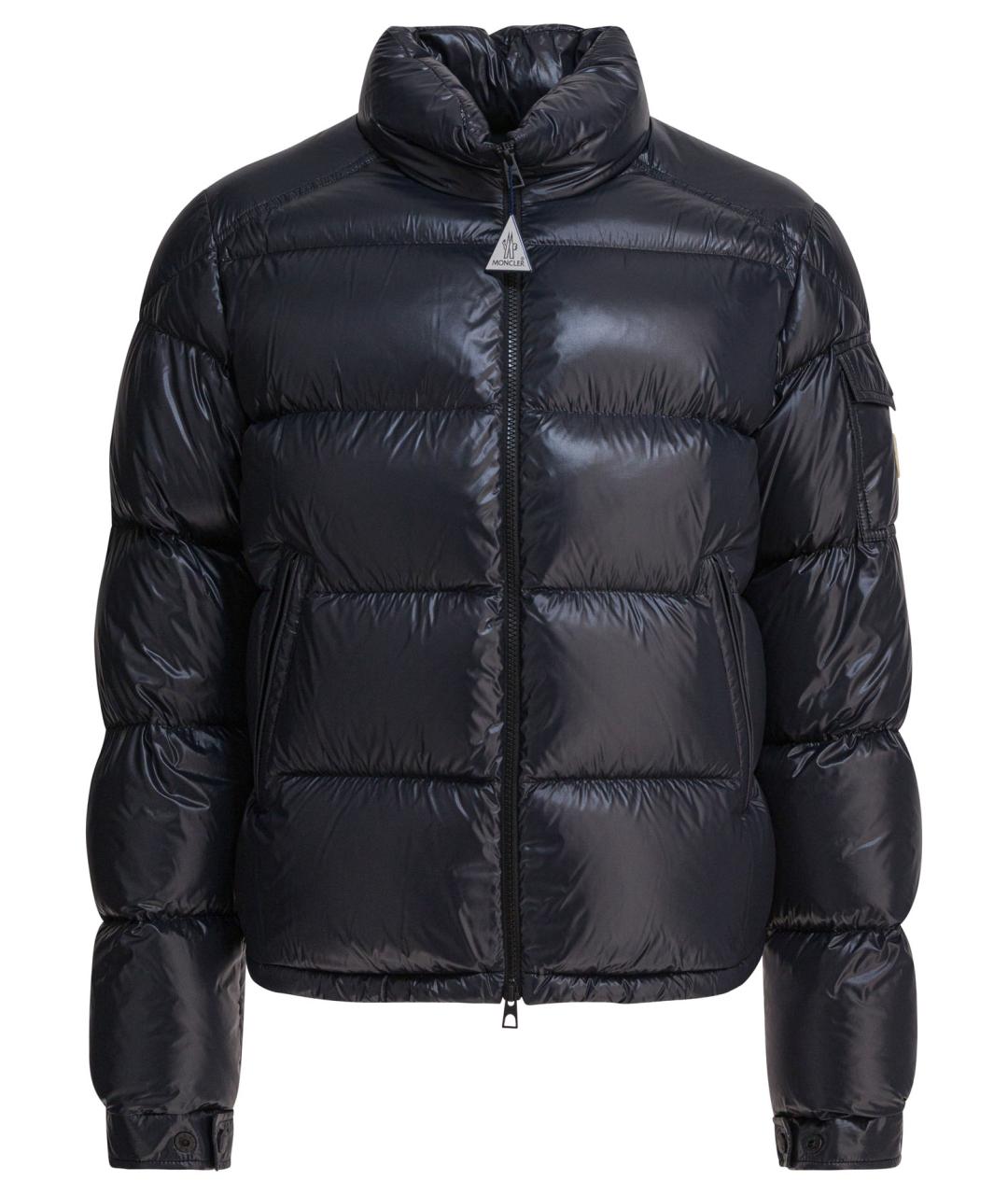 MONCLER Черный полиамидовый пуховик, фото 1