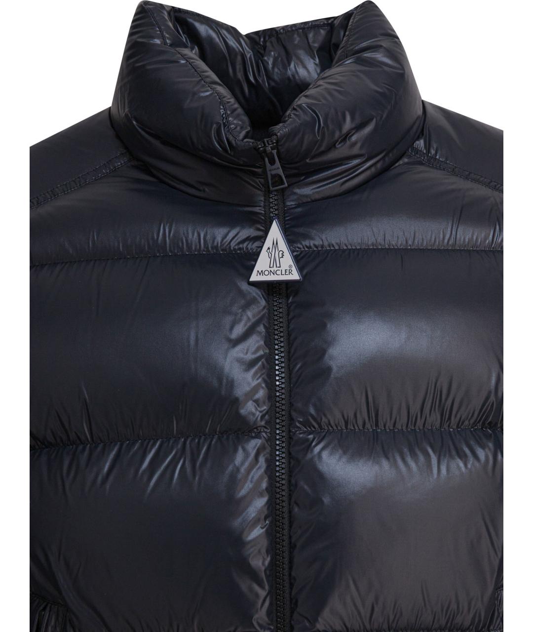 MONCLER Черный полиамидовый пуховик, фото 3