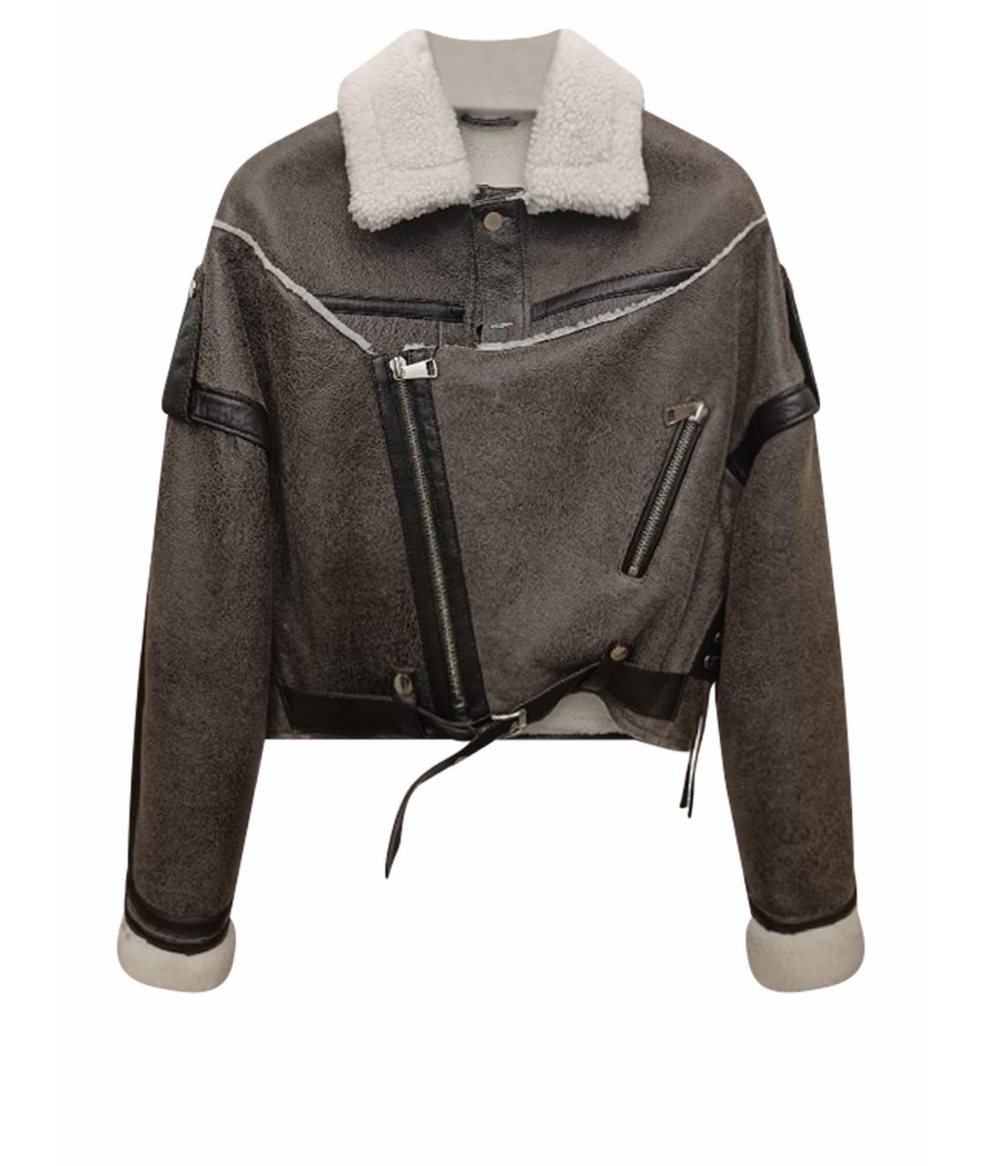 MANOKHI Черная кожаная дубленка, фото 8