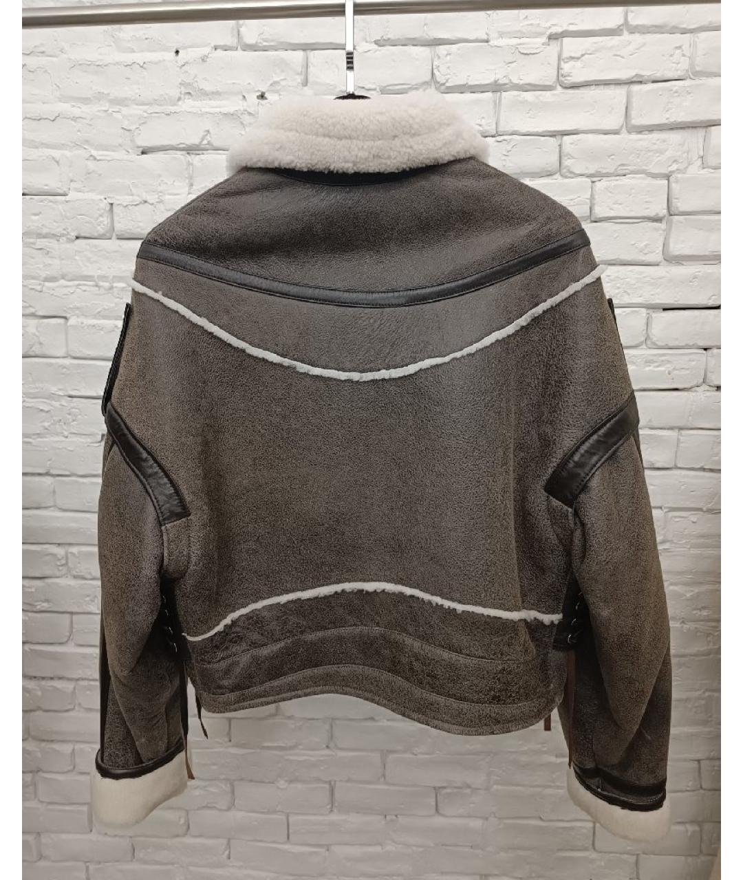 MANOKHI Черная кожаная дубленка, фото 2