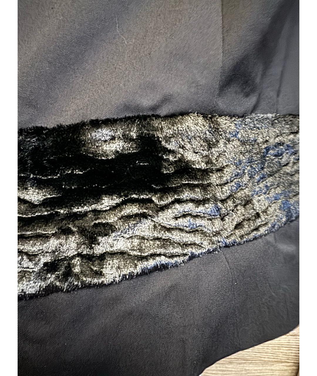 COMME DES GARÇONS Черная шерстяная юбка миди, фото 3