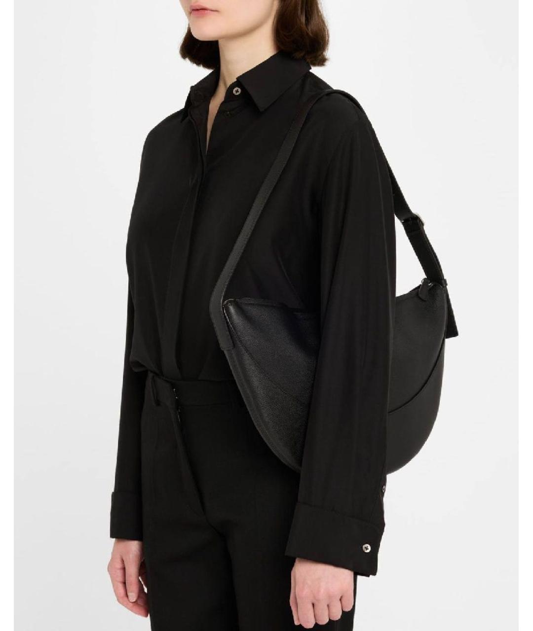 THE ROW Черная кожаная сумка тоут, фото 8