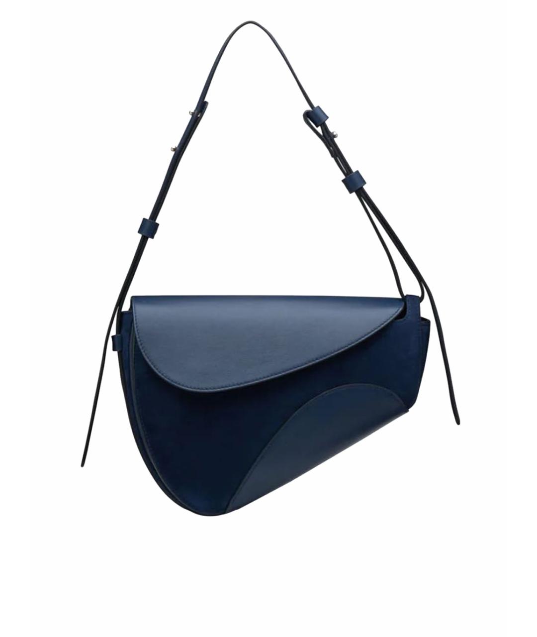 NEOUS Темно-синяя кожаная сумка с короткими ручками, фото 1
