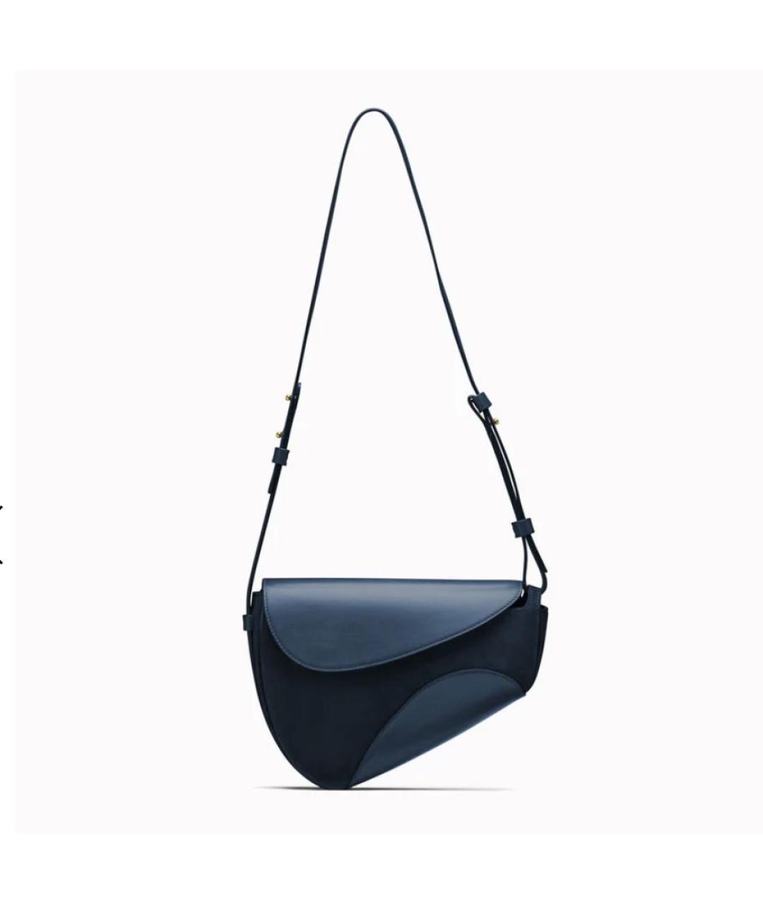 NEOUS Темно-синяя кожаная сумка с короткими ручками, фото 3