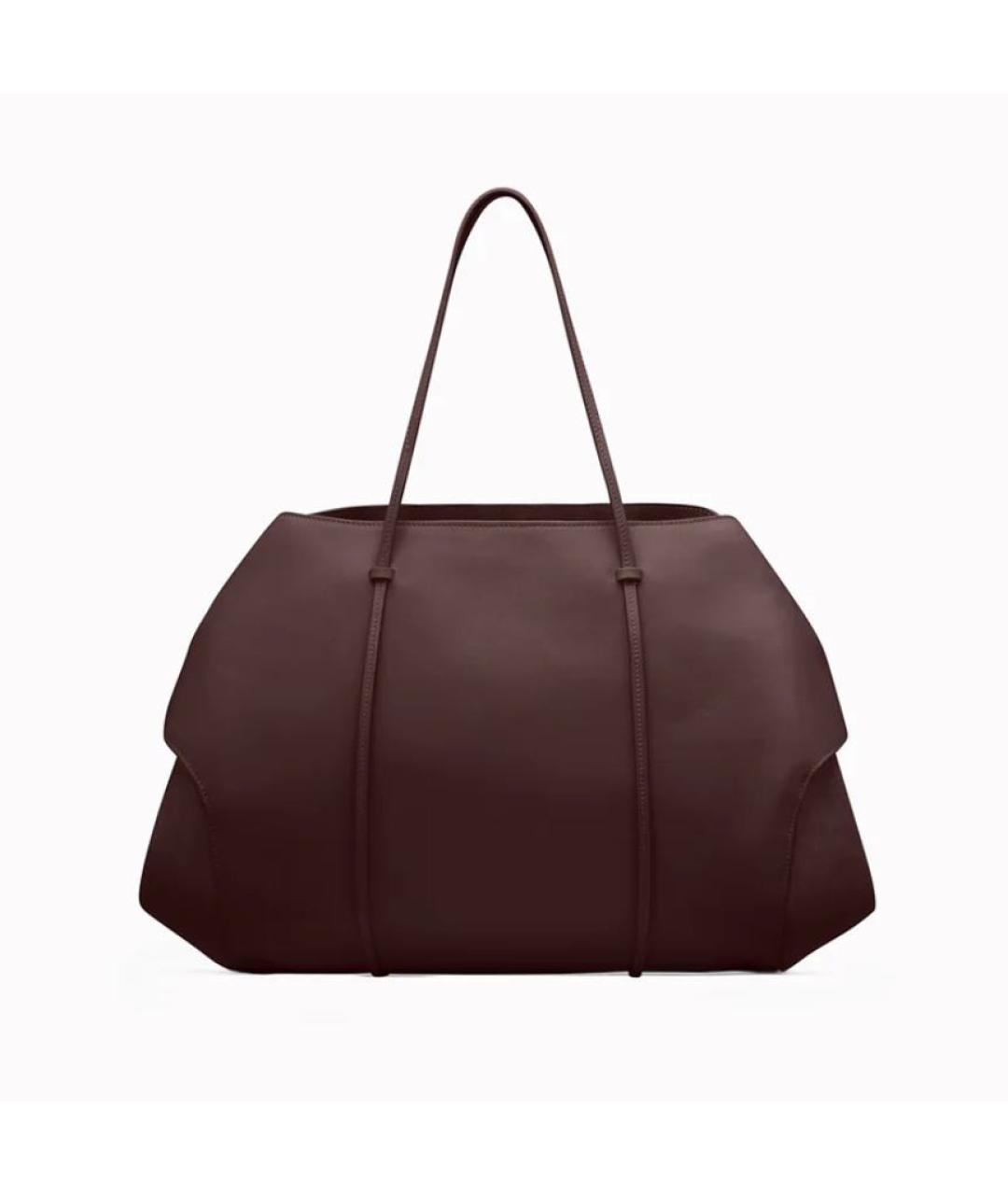 NEOUS Коричневая кожаная сумка с короткими ручками, фото 4