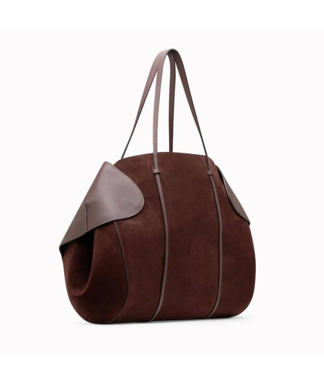 NEOUS Коричневая кожаная сумка с короткими ручками, фото 3