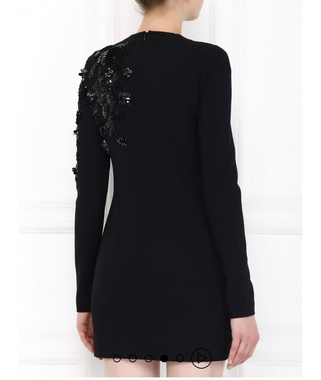 DSQUARED2 Черное шерстяное коктейльное платье, фото 5