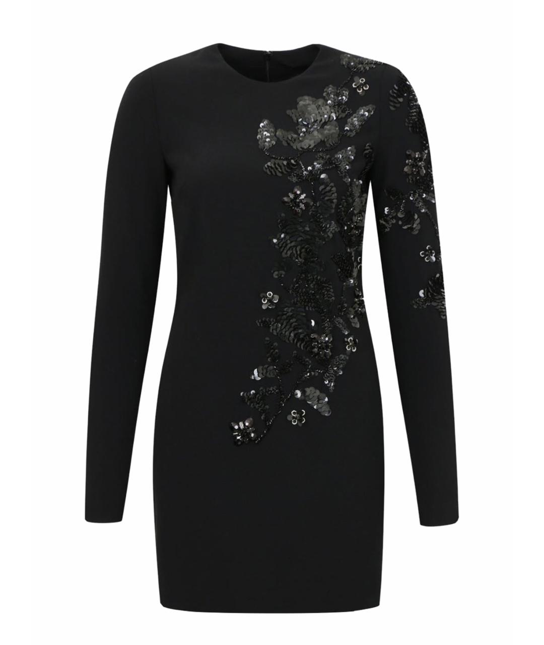 DSQUARED2 Черное шерстяное коктейльное платье, фото 1