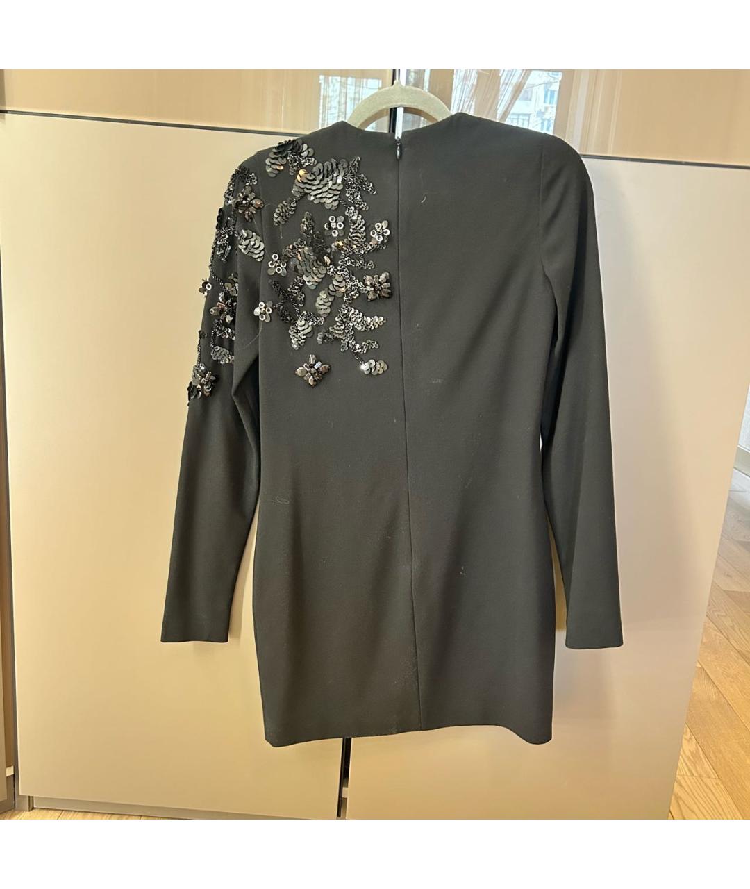 DSQUARED2 Черное шерстяное коктейльное платье, фото 2