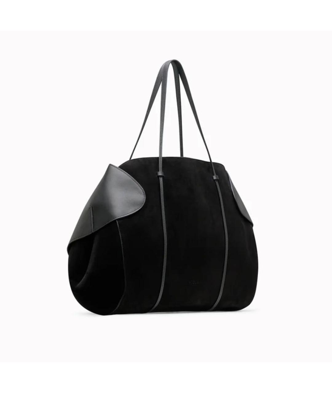 NEOUS Черная кожаная сумка с короткими ручками, фото 2