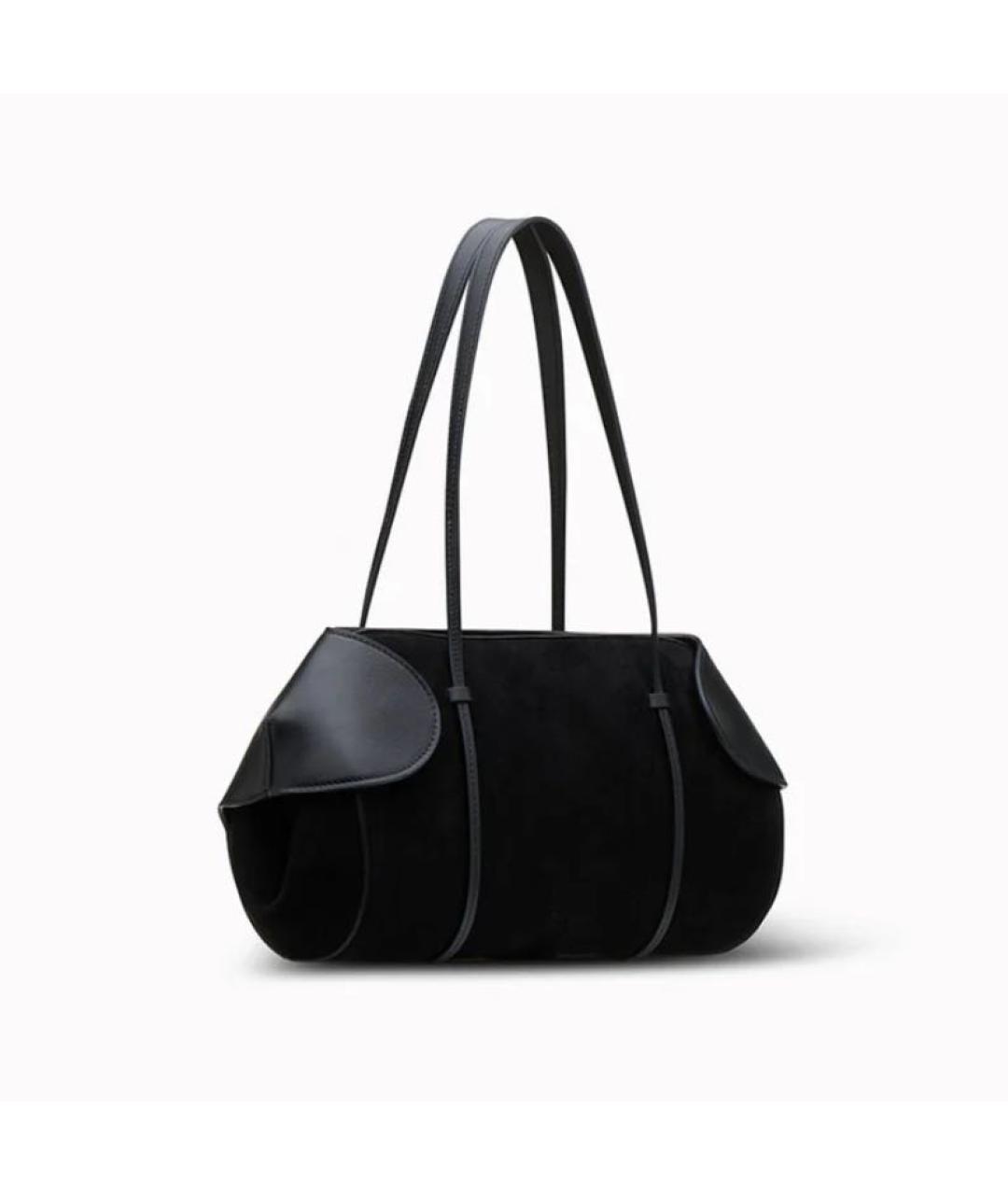 NEOUS Черная кожаная сумка с короткими ручками, фото 2