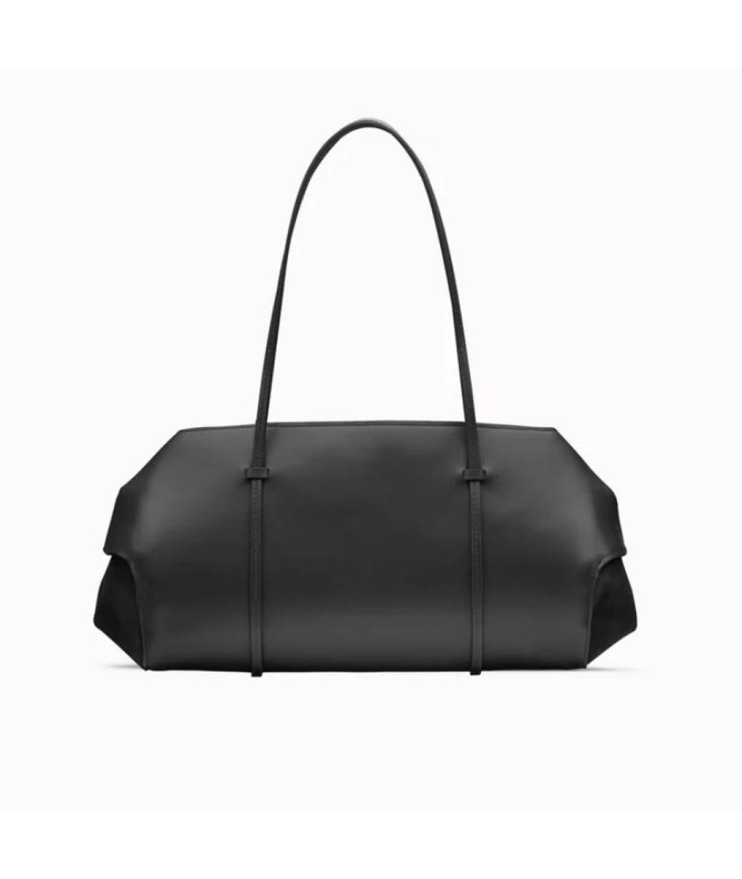 NEOUS Черная кожаная сумка с короткими ручками, фото 3