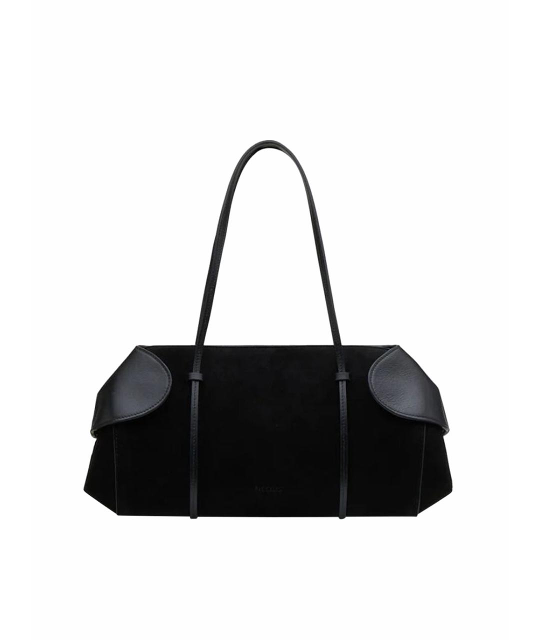 NEOUS Черная кожаная сумка с короткими ручками, фото 1