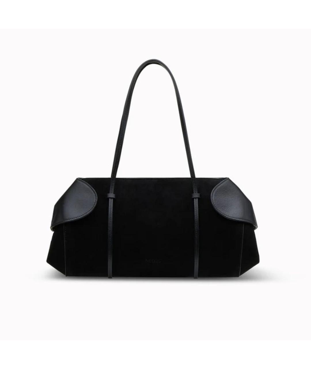 NEOUS Черная кожаная сумка с короткими ручками, фото 5