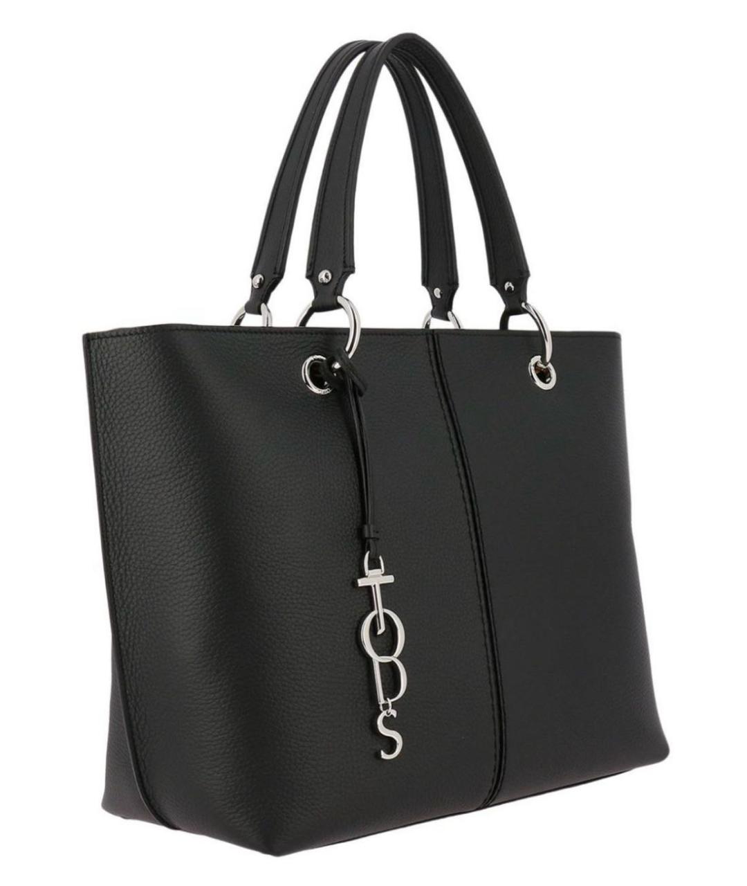 TOD'S Черная кожаная сумка тоут, фото 2