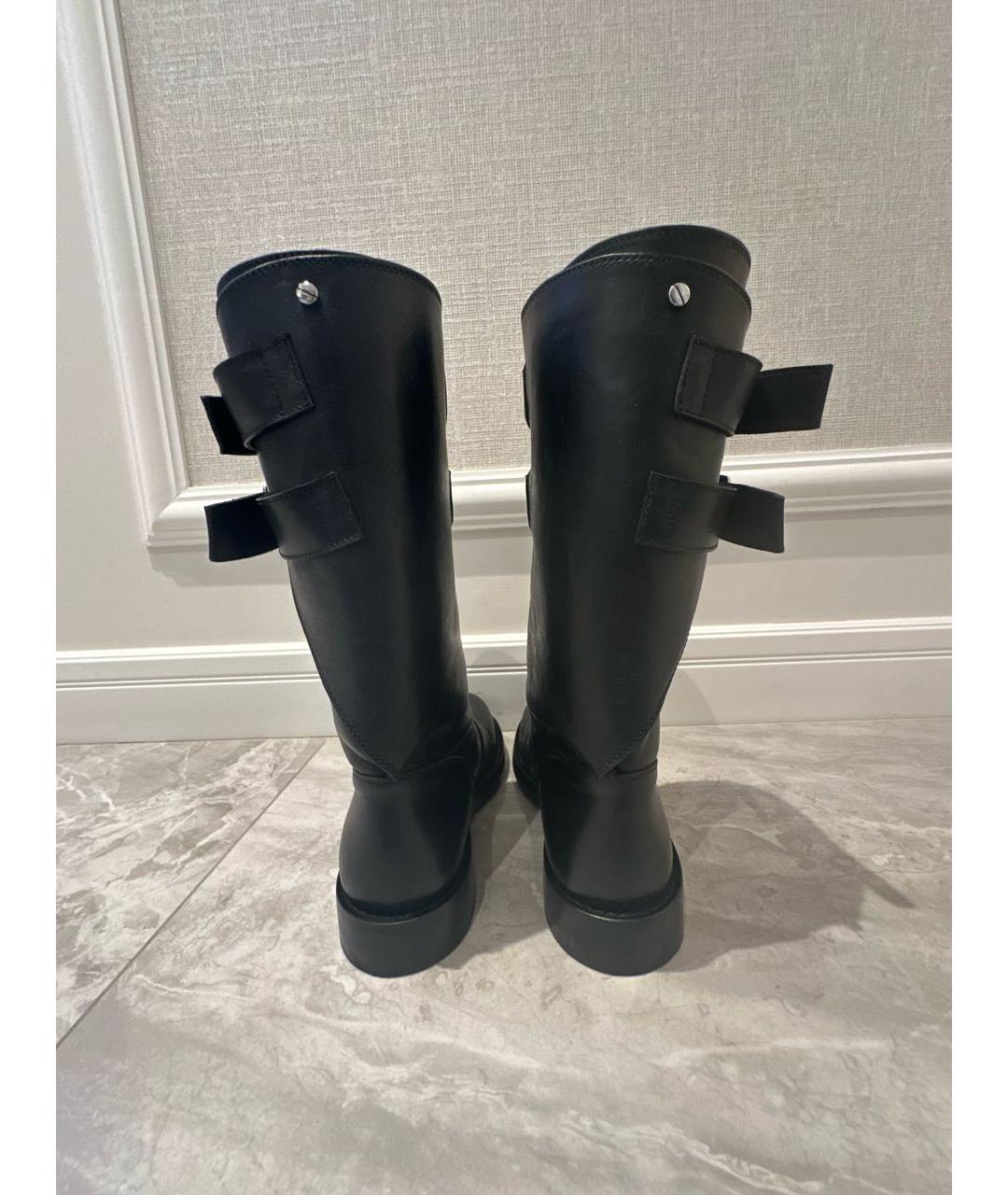 ANN DEMEULEMEESTER Черные кожаные сапоги, фото 3