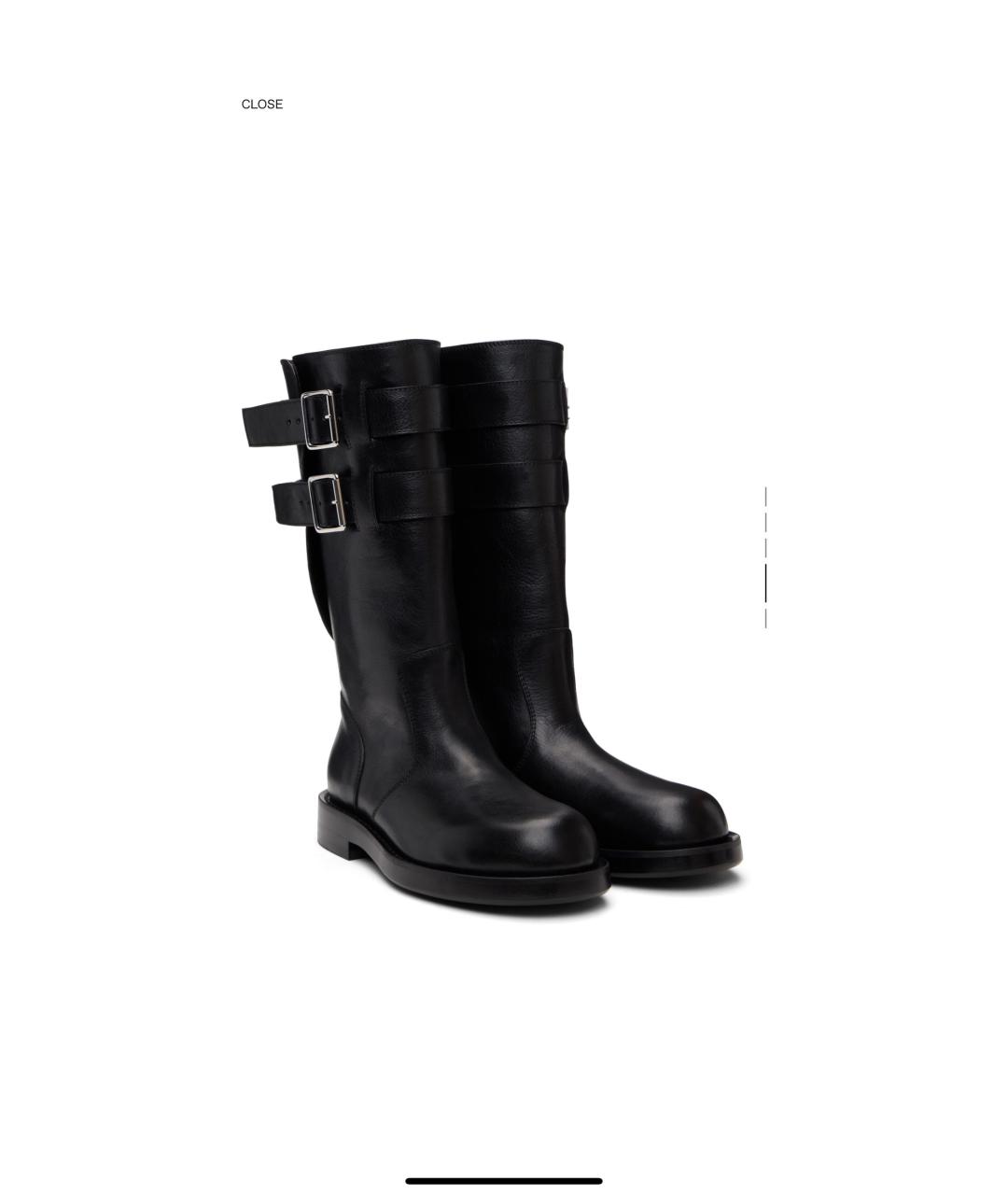 ANN DEMEULEMEESTER Черные кожаные сапоги, фото 5