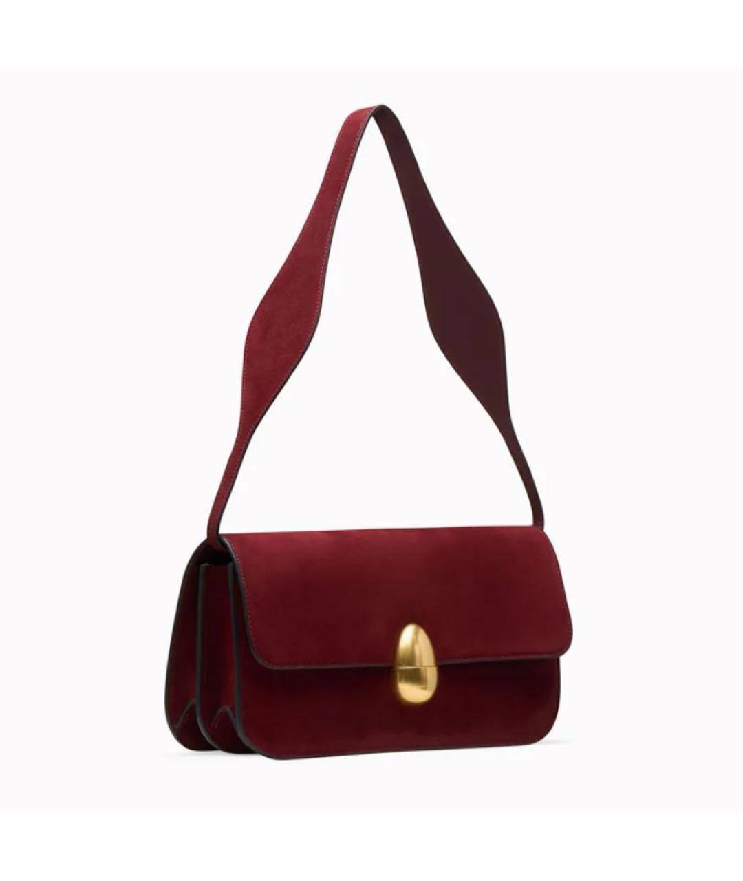 NEOUS Бордовая кожаная сумка с короткими ручками, фото 2