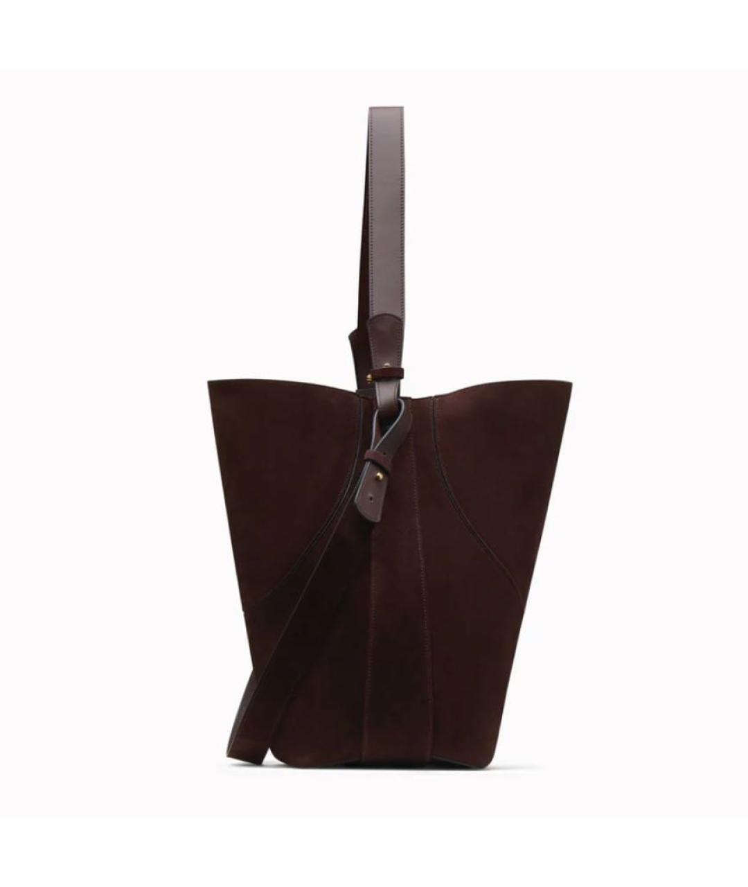 NEOUS Коричневая кожаная сумка с короткими ручками, фото 4