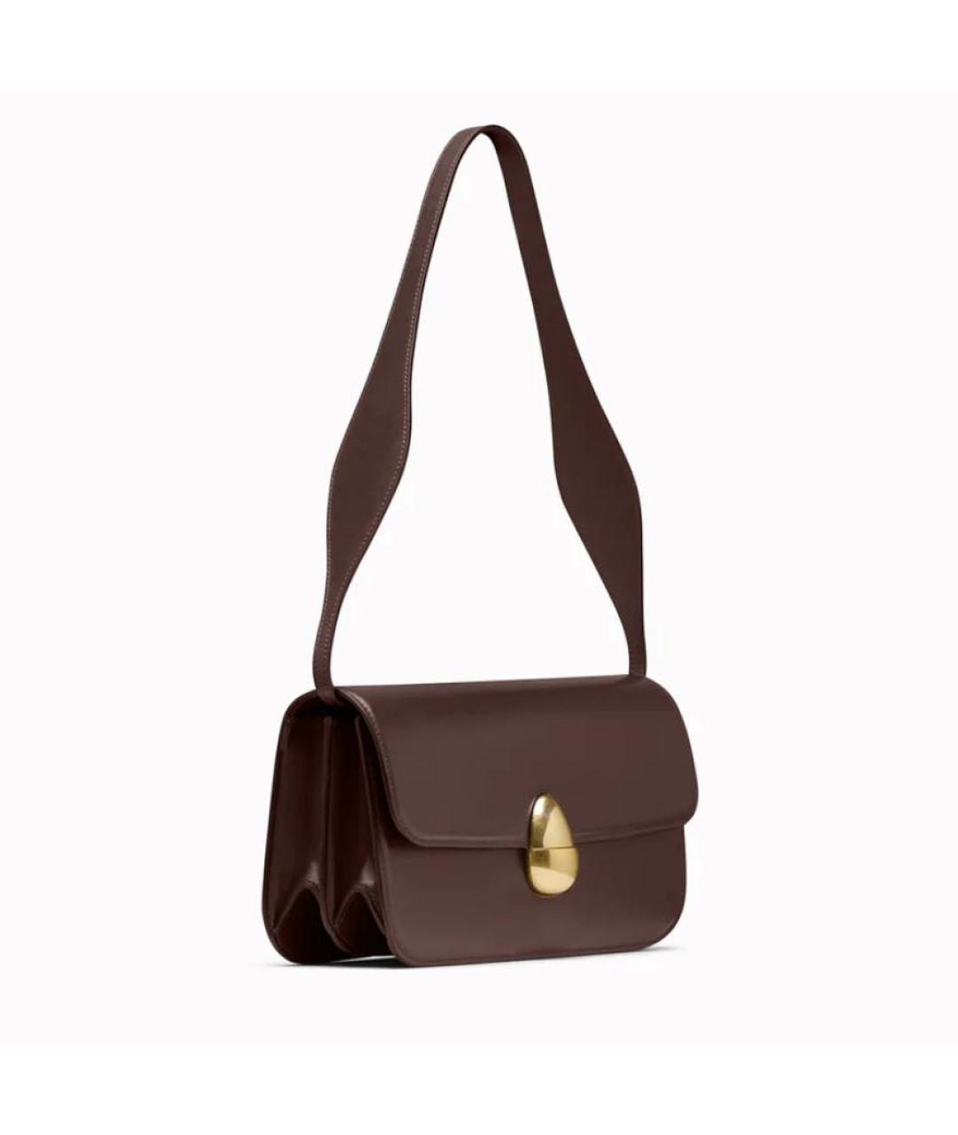 NEOUS Коричневая кожаная сумка с короткими ручками, фото 3