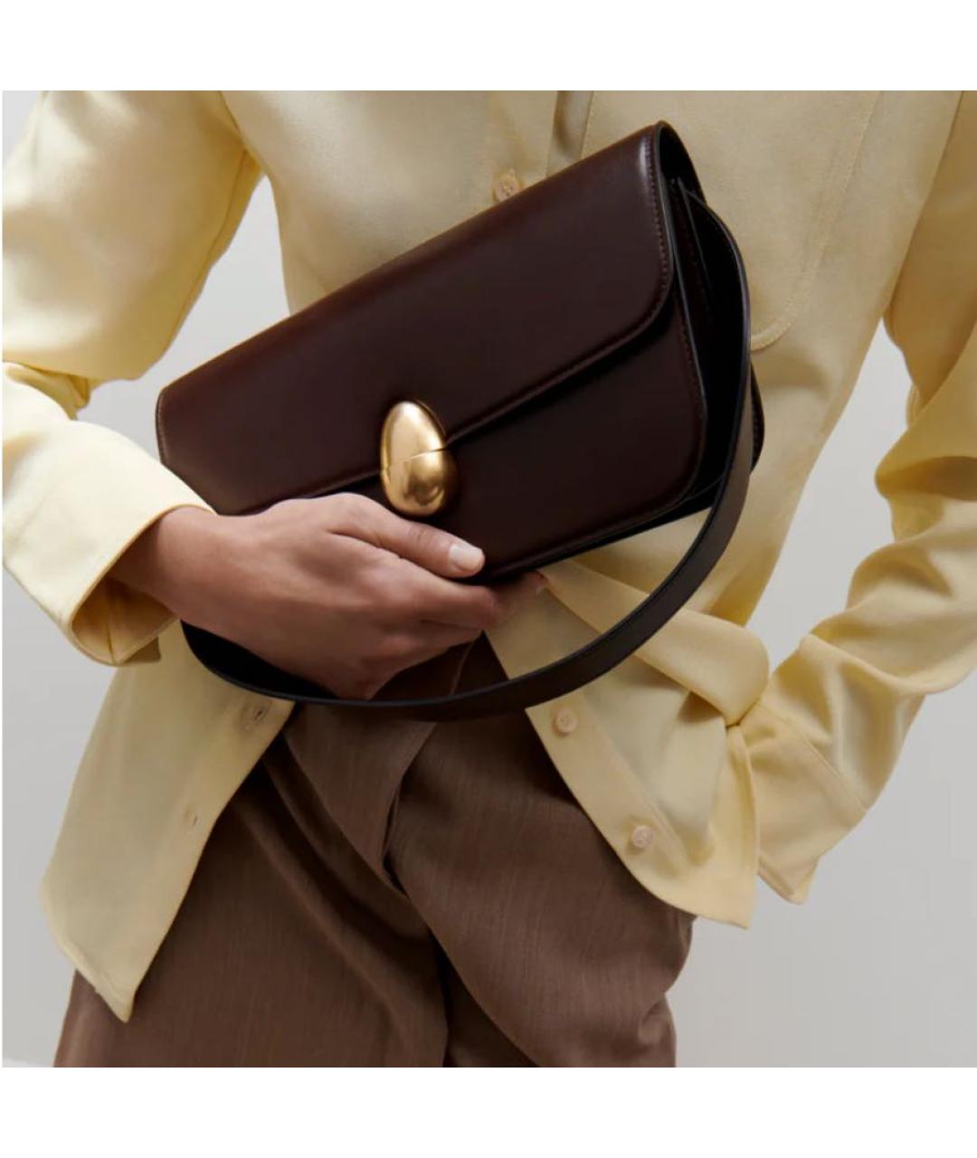NEOUS Коричневая кожаная сумка с короткими ручками, фото 2