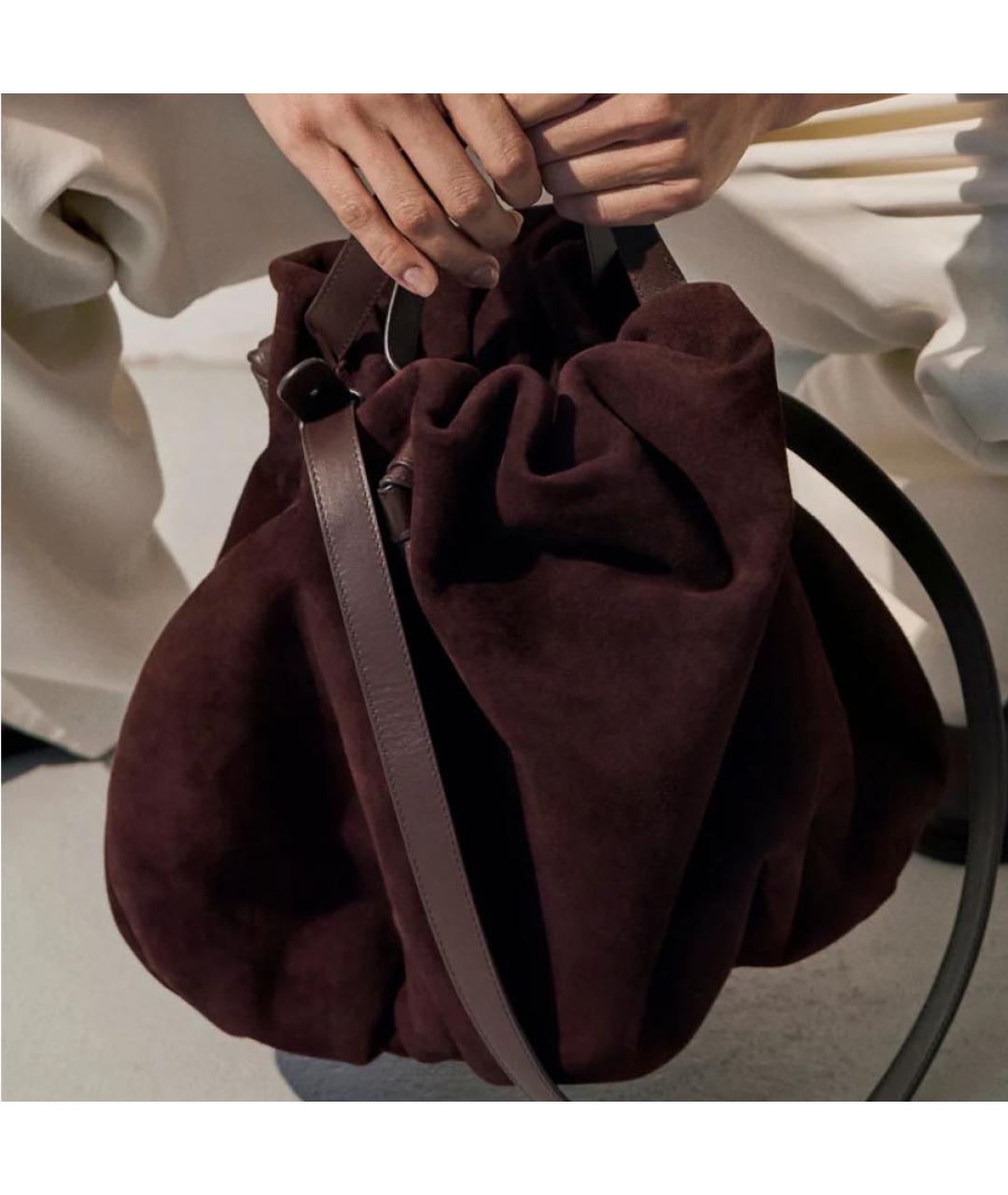 NEOUS Коричневая кожаная сумка с короткими ручками, фото 4