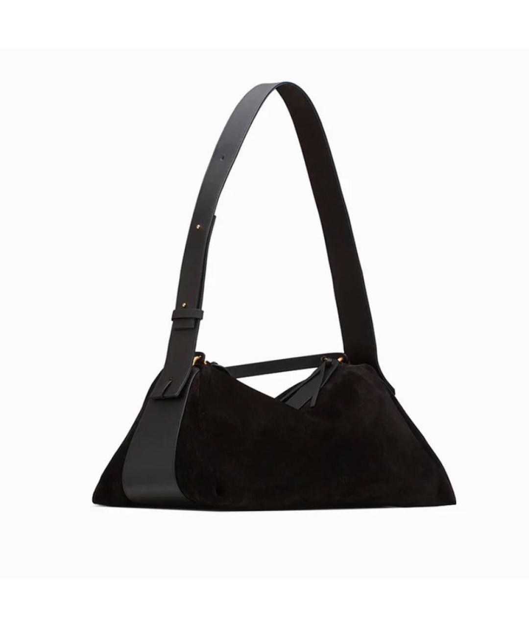 NEOUS Черная кожаная сумка с короткими ручками, фото 3