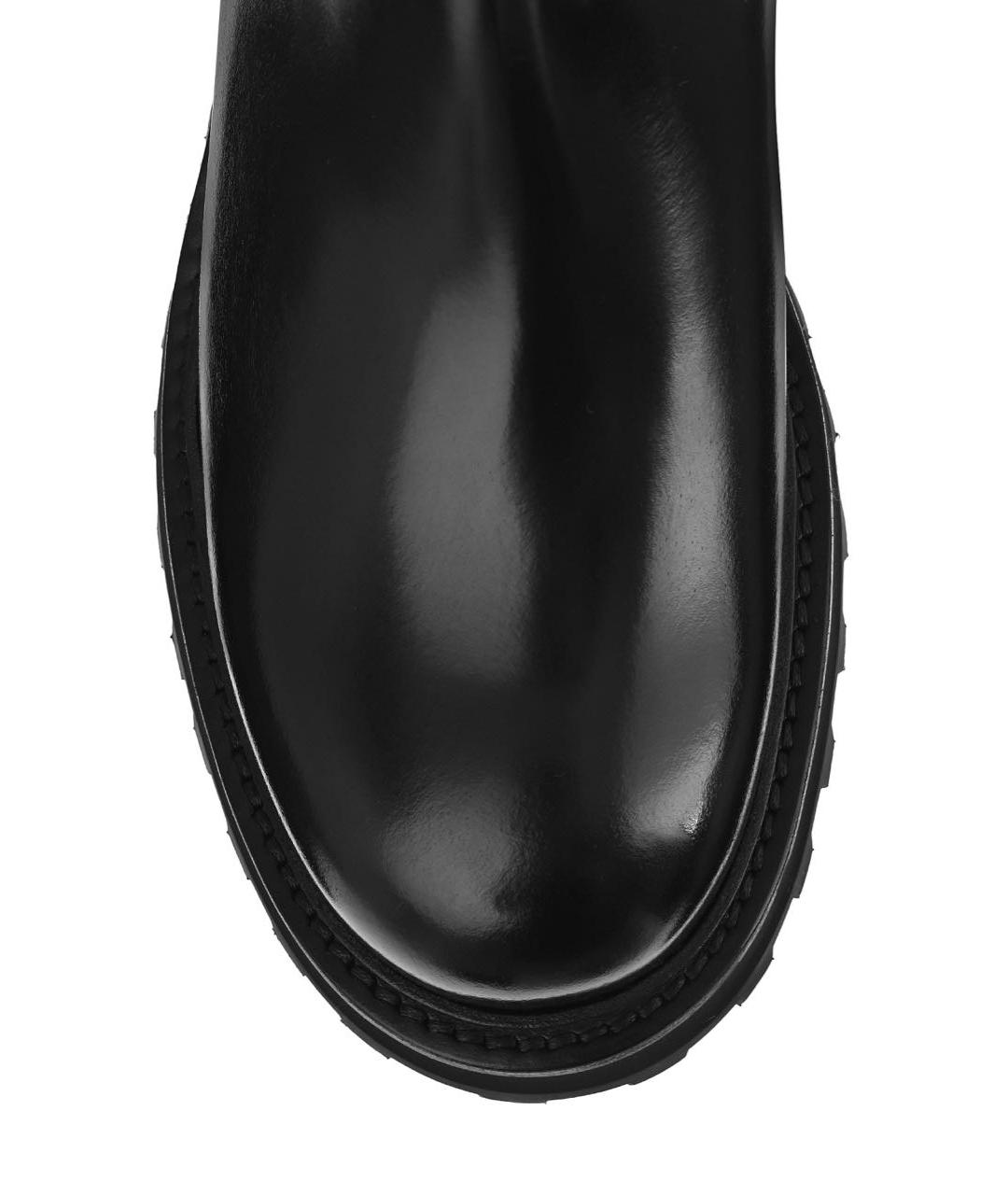 DOLCE&GABBANA Черные кожаные высокие ботинки, фото 3