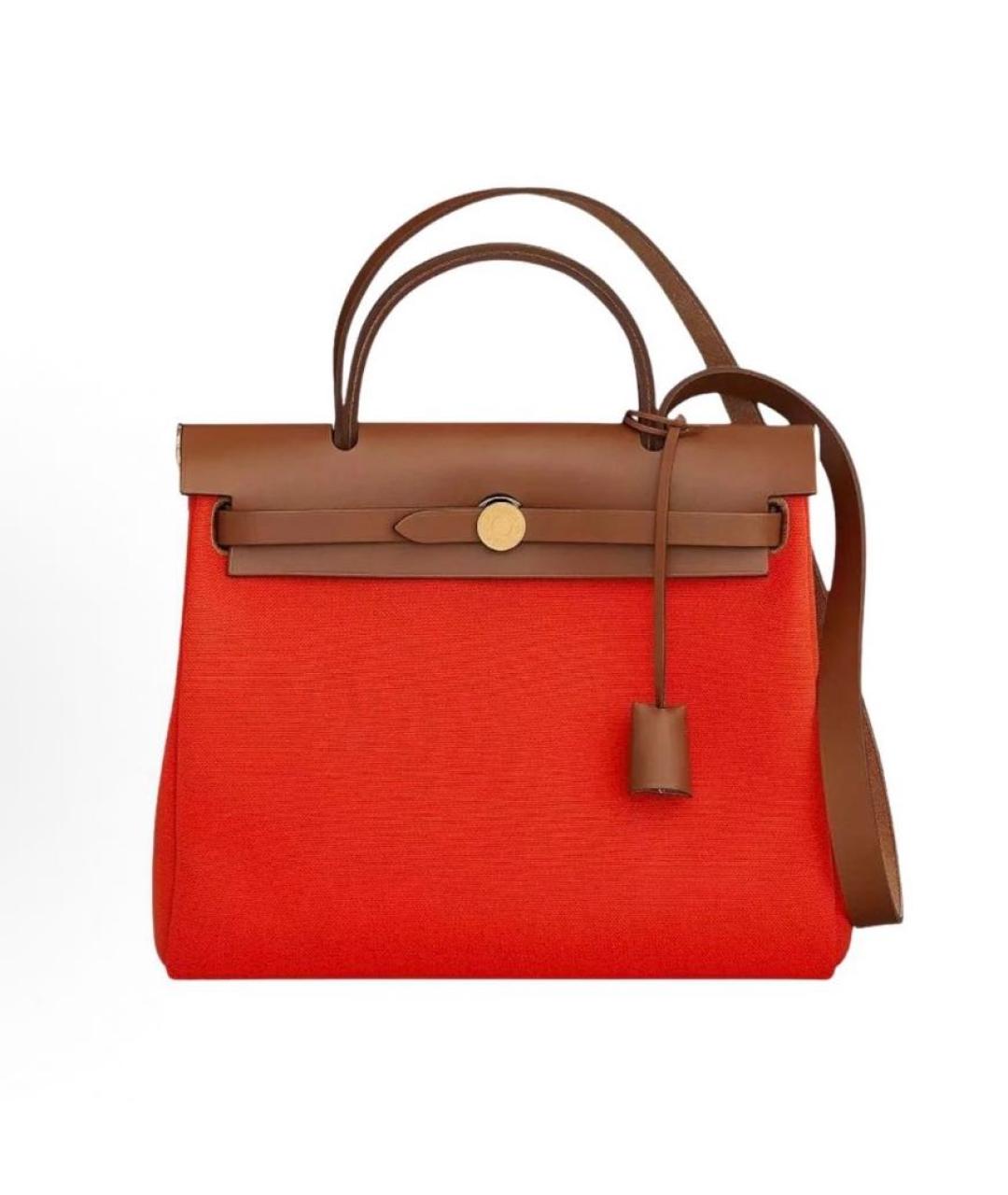 HERMES Красная кожаная сумка через плечо, фото 9