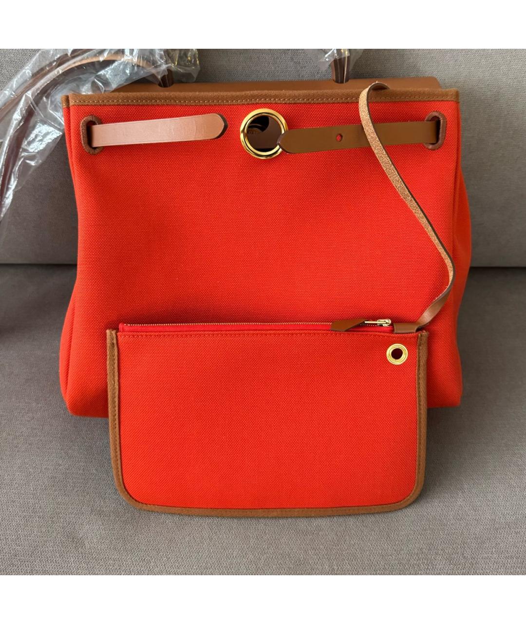 HERMES Красная кожаная сумка через плечо, фото 7